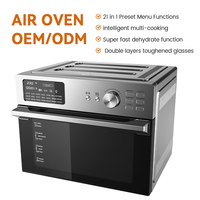 Four à friture sans huile 30L 1800W pour poulet, pizza, gâteaux, cuisson, four à pizza électrique français avec 21 fonctions de menu prédéfinies