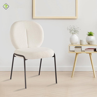 Chaise de salle à manger en tissu à dossier haut Beige blanc marron rose gris or noir métal chaise de salle à manger en cuir de haute qualité