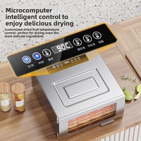 6-laags Voedseldroger Huishoudelijke Roestvrijstalen Groente Vlees Luchtdroogmachine Huisdierensnacks Smart Fruit 220V/110V 400W
