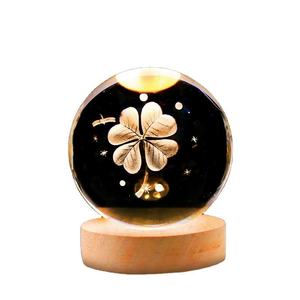 Universo creativo moda serie notte luce solida <span class=keywords><strong>neve</strong></span> 3d sfera <span class=keywords><strong>di</strong></span> <span class=keywords><strong>cristallo</strong></span> con luce a Led - Product Image 2
