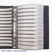 Kit de Muestras de Resistores, Condensadores e Inductores SMD, Libro de Surtido de Componentes SMD 0201 0402 0603 0805 1206 para Prototipos Electrónicos