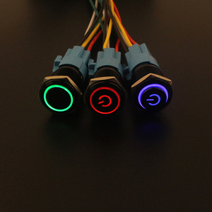 สวิตช์ปุ่มกดสว่างชั่วขณะ1NC 1NO 10A สแตนเลสสตีลสีเงิน12มม. 24V กันน้ำได้ - Product Image 6