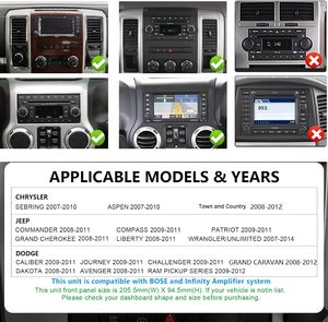 Autoradio <span class=keywords><strong>DVD</strong></span> CD pour Jeep Wrangler Grand Cherokee Liberty Compass Patriot Dodge Ram 1500 2500 3500 CarPlay Android Auto 2008-2011 - Product Image 3
