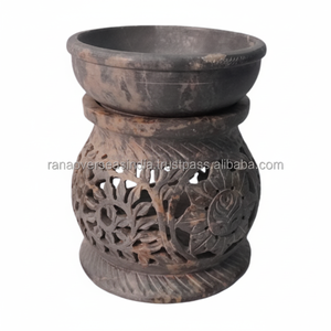 Último producto, difusor de aceite de quemador de aroma de esteatita hecho a mano de calidad de lujo con soporte de luz de té para meditación de Yoga de Spa - Product Image 1