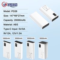 Mini Batería de Polímero de Litio de 30000 mAh con Pantalla Digital, Carga Rápida de 20 W, Ultra Delgada, Alta Capacidad, Doble Voltaje, Banco de Energía Portátil