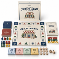 Jeu de société éducatif sur la stratégie commerciale pour les coins d'épicerie personnalisés - Tuiles et cartes en carton réutilisables et recyclables |   Usine OEM ODM pour