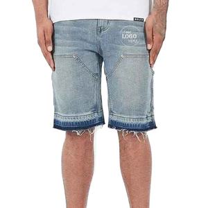 Pantalones Cortos Casuales para Hombre, Uso en Exteriores, Color Sólido, Estilo Desgastado, Logotipo Personalizado, Ligeros, 100% Algodón, Estilo Urbano, Precio al por Mayor - Product Image 1