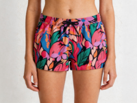 Shorts de plage imprimés 2026 pour femmes, taille élastique, paréo de bain décontracté, short de plage d'été – Vente en gros