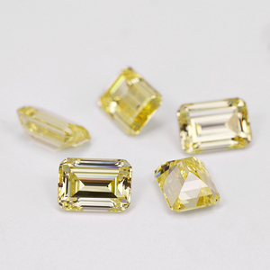 Pronto Stock gemme sintetiche a forma ottagonale taglio <span class=keywords><strong>smeraldo</strong></span> CZ gemma allentata 5a grado giallo zirconi - Product Image 5