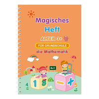 Cahiers d'écriture réutilisables allemands à spirale avec rainures, modèle de conception, cahier d'exercices magique pour enfants - Cadeau