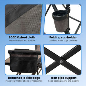 قماش أكسفورد خارجي قوي على الطراز الحديث قابل للطي من الأثاث الناعم للحدائق والتخييم للبالغين - Product Image 4