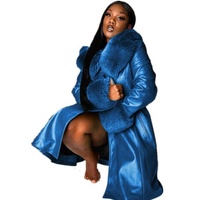 Manteaux en fausse fourrure chauds d'hiver pour femmes grandes tailles, vêtements pour femmes, vêtements en PU, manteaux à empiècements, parkas pour femmes, vestes