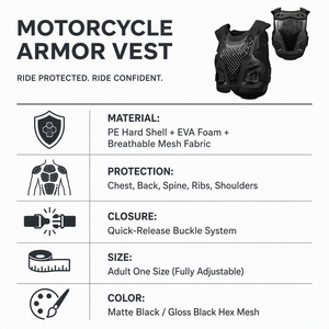 <span class=keywords><strong>Protection</strong></span> <span class=keywords><strong>de</strong></span> poitrine anti-impact pour moto tout-terrain, <span class=keywords><strong>gilet</strong></span> <span class=keywords><strong>de</strong></span> <span class=keywords><strong>protection</strong></span> respirant et léger, équipement <span class=keywords><strong>de</strong></span> moto, <span class=keywords><strong>gilet</strong></span> <span class=keywords><strong>de</strong></span> <span class=keywords><strong>protection</strong></span> CE pour moto - Product Image 4