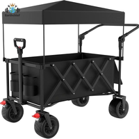 Chariot de camping d'extérieur grande capacité, durable, 300 LBS, pliable, épaissi, pour pique-nique, plage, courses, usage intensif