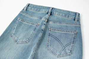 Jeans Élastiques Taille Haute Amincissants Évasés Neuf-Points pour <span class=keywords><strong>Femme</strong></span>, Pantalon <span class=keywords><strong>Bootcut</strong></span> Extensible Quatre Directions Respirant Printemps - Product Image 5