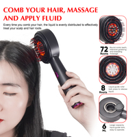 Peigne de massage du cuir chevelu rechargeable avec distribution de liquide, masseur capillaire portatif pour les soins capillaires à domicile