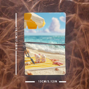 A6 handmade máy tính xách tay cổ điển có thể thay thế sheets giấy dày cho lưu ý chụp các chuyên gia với gấu bông bãi biển Khăn seash - Product Image 4