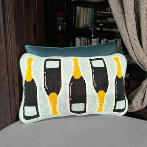 Yeni moda şık şarap şişesi İğne yün yastıklar kapak nakış toptan - Product Image 1