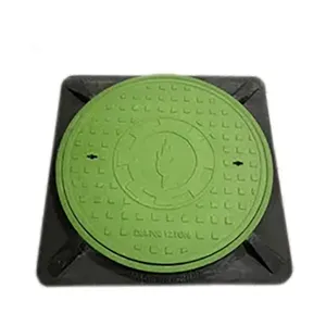 Coperchio per pozzetto in ghisa sferoidale D400 EN124 in offerta speciale, certificato CE/ISO9001, rivestito in bitume per costruzioni stradali municipali - Product Image 2