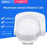 Saklar Induksi Tubuh Manusia Inframerah Saklar Proximity Kontrol Lampu Tunda yang Dapat Disesuaikan 220V Sensor Luar Ruangan yang Dipasang di Permukaan