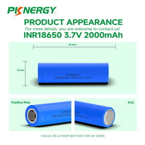 Yüksek Güçlü El Feneri için Yüksek Deşarjlı INR18650 3.7V 2000mAh Güvenilir Şarj Edilebilir Lityum İyon Pil, Taktik Ekipmanlar için - Product Image 6
