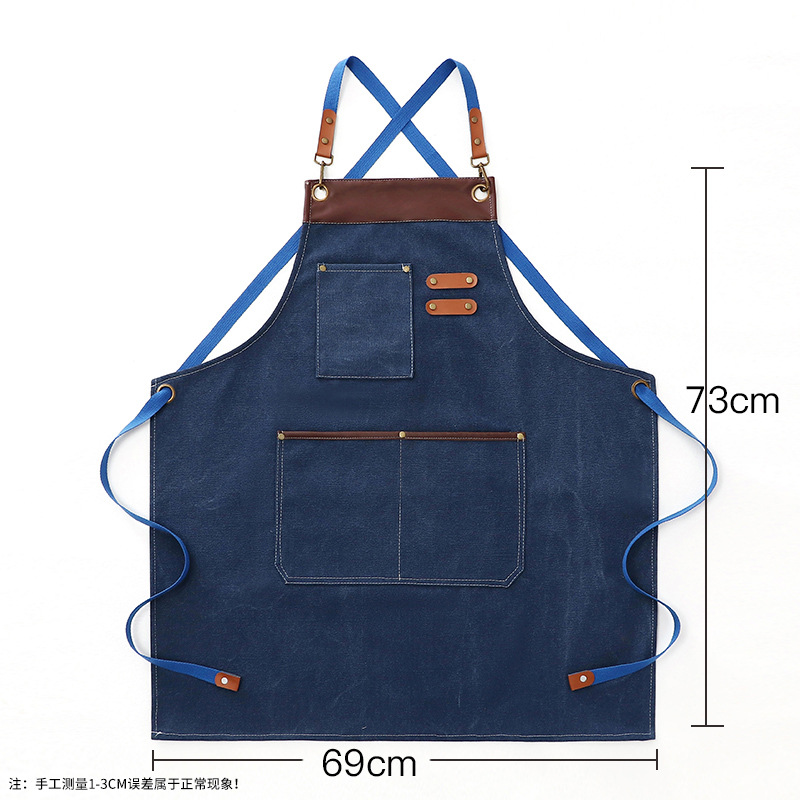 Blue-ZJ645High-end thickening washed canvas