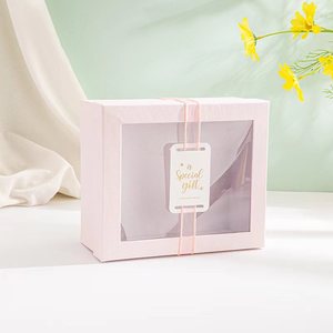 Boîte pliante en papier kraft avec fenêtre transparente personnalisée, emballage cadeau, boîte à tiroir pour jouets en peluche et artisanat - Product Image 2