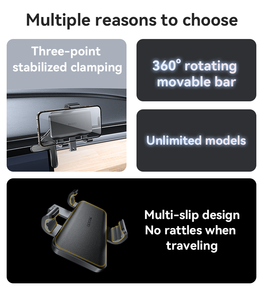 Yesido <span class=keywords><strong>C250</strong></span> 360 Rotation Einstellbar Drei punkt stabilisierte Klemmung Hover Screen Snap-On Press Clip Telefon halter - Product Image 3