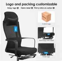 Chaise de bureau exécutive ergonomique moderne en maille personnalisée BOKE, hauteur réglable, cadre en plastique, repose-pieds, garantie 3-5 ans