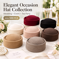Bérets en laine mélangée en stock – Chapeaux de mariage et chapeaux formels en gros pour les fournisseurs de mariages et d'événements