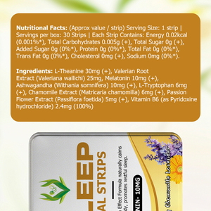Bandes buccales de mélatonine 10 mg pour le sommeil, très vendues, favorisent la relaxation, réduisent l'insomnie, améliorent la qualité du sommeil - Product Image 2