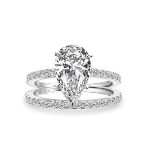 Anillo de Compromiso SGARIT Personalizado de Oro 14K/18K con Diamante CVD Corte Esmeralda, Clásico para Mujer, Certificado IGI, Color D, 1-3ct - Product Image 5
