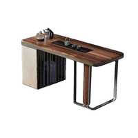 Table à thé italienne de luxe légère, tabouret de négociation, chaise de loisirs, chaise de réception haut de gamme, mobilier design de luxe léger