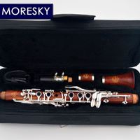 MORESKY ME1 Clarinet EB Tone Ebony Rosewood 17-Key Customized Redwood Body Nickel Silver Surface Silver Plated Keys
