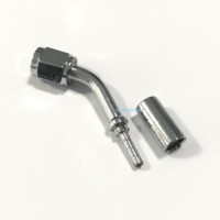 Raccord de frein à sertir pivotant à 45 et 90 degrés en acier chromé, filetage 3/8-24UNF, M10*1.25, M10*1 femelle, pour tuyau de frein PTFE