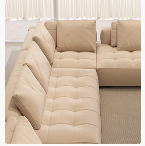 Italian Luxury L Shape Modern <strong>Corner</strong> <strong>Sofa</strong> High-quality Living Room Furniture <strong>Beige</strong> <strong>Corner</strong> Couch Villa Furniture <strong>Sofa</strong> Set - Product Image 6