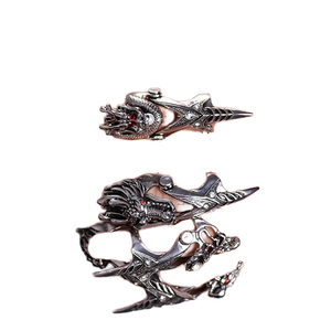 Venta caliente Hiphop Punk <span class=keywords><strong>Gothic</strong></span> <span class=keywords><strong>Rock</strong></span> Heavy Metal Dragon Skull Anillos para hombres - Product Image 1