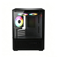 Boîtier PC Gaming ATX Populaire avec 4 Emplacements PCI, Support 1 HDD 1 SSD, Refroidissement Liquide 240, Panneau en Verre Trempé