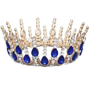 Tiaras y coronas Vintage de Reina real para hombre y mujer, diadema, adornos para el pelo, joyería para el cabello de boda, novedad de 2020 - Product Image 6