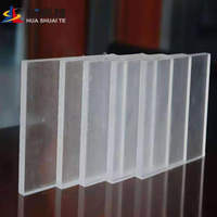 Plaque de verre plastique transparente en surface solide HUASHUAITE, prix d'usine, vente en gros, épaisseurs 2mm et 5mm, plaque acrylique