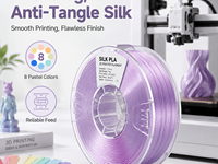 Filamento PLA de Seda Yiqiu3D de 1.75mm, Antiobstrucción, Antienredos, Colores Pastel, Filamento para Impresora 3D Compatible con Bambu Lab, Creality Ender