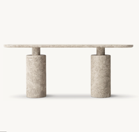 Meubles de salon modernes de luxe en pierre naturelle table console en travertin