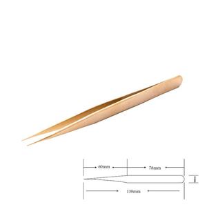 Pince à épiler avec logo personnalisé Volume fibre pointe marque privée pince à épiler d'isolation en acier inoxydable pince à épiler d'extension de cils - Product Image 1