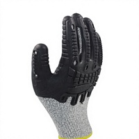 Gants de sécurité anti-choc traités en usine, conçus pour les opérations minières, gants anti-choc pour perceuses électriques