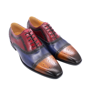 Nuevos Zapatos <span class=keywords><strong>Oxford</strong></span> Casuales de Piel Sintética con Cordones y Punta Cuadrada DANIEL WAFER 2025, Zapatos Formales de Lujo para Bodas y Fiestas de Otoño - Product Image 1