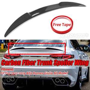สปอยเลอร์หลังคาร์บอนไฟเบอร์แท้ทรง Quadrifoglio สำหรับ Alfa Romeo Giulia ปี 2017-2019 - Product Image 1