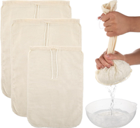 Sac à lait végétal 100 % coton naturel, filtre tamis en maille fine écologique pour la production de lait végétalien