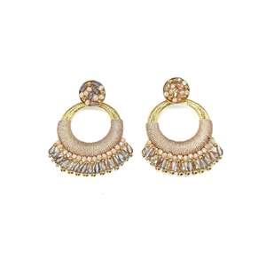 Boucles d'oreilles créoles géométriques bohèmes tendance en acier inoxydable 316L plaqué or PVD, durables et résistantes, bijoux de fête pour femme - Product Image 1