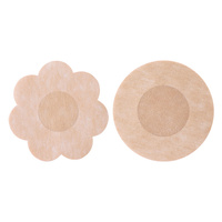 Lot de 5 paires d'autocollants de mamelon en coton jetables personnalisables en tissu extensible sangles de soutien-gorge couvre-mamelons et respectueux de la peau pour femmes