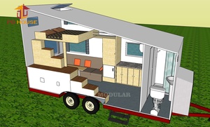 Cắm trại mini xe Hộp nhà Trailer prefab du lịch <span class=keywords><strong>container</strong></span> cabin nhà khách sạn di động off road Caravan với Chassis cho bán - Product Image 2